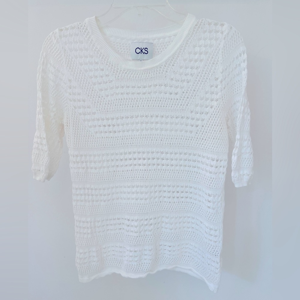 CKS white knitted top